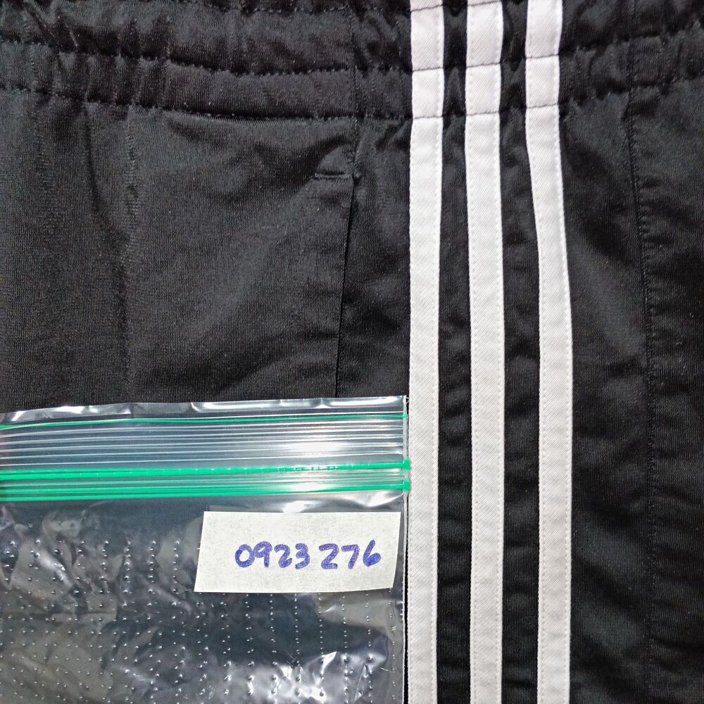 adidas Men’s XL Black/White 3-Stripes Shorts Drawstring Pockets 10" AV1008